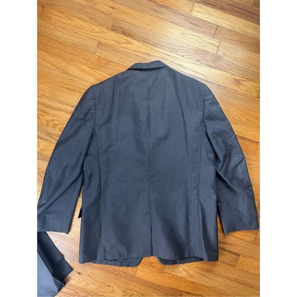 Vintage Late 1940s to mid 1950s Men’s Charcoal Suit Set 2pc 35x29 pant - Picture 4 of 15